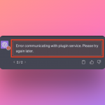 error communicating with plugin service. please try again later.